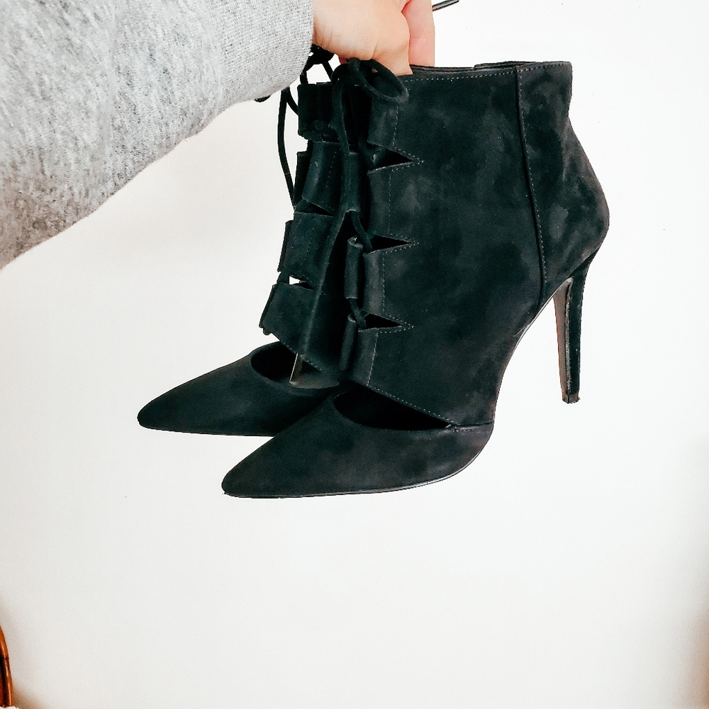 Aldo suede lace up pump heels - Picture 3 of 7